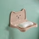 thumbnail image 5 of Almacenamiento y organización del baño, encantadora jabonera de pared con forma de oso pequeño, jabonera para inodoro, sin acumulación de agua ni drenaje, estructura desmontable, jabonera, estante de, 5 of 6