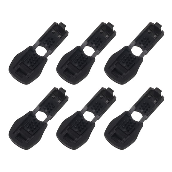Uxcell 6Pack Nylon Cord End Tips Zipper Pull Cord Stopper Ends Lock (20x15mm, Black)