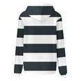 thumbnail image 4 of Qulqfy Womens Oversized Sweatshirts Long Sleeve Pullover Striped Blue Sweatshirts Fall Tunic Tops for Women 2XL, 4 of 4