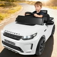 thumbnail image 2 of Costway Licensed Land Rover Kids Ride on Car with Remote Control, LED Lights, Music, Horn White, 2 of 10