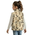 thumbnail image 2 of Xoenoiee Schnauzer Paw Print Girls Polar Fleece Vest Jacket Lightweight Plain Vest Full Zipper Sleeveless Outerwear with Two Pockets, Size 3T, 2 of 7