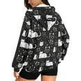 thumbnail image 2 of Renewold Cute Cat Black White Womens Full Zip Hoodies Oversized Sweatshirts Loose Fit Long Sleeve Hooded Jacket Streetwear Outwear Hooded Sweatshirt Preppy Outfits for Leggings, S, 2 of 7