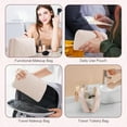 thumbnail image 6 of CEYAZYE Aesthetic Makeup Bag, Travel Portable Cosmetic Bags for Women Girls, Quilted Make Up Organizer Case for toiletries, Daily Use Pouches for Purse (Pink), 6 of 14