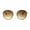 Gold Brown Brown, variant on Retro Pop Color Indi Dapper Metal Rim Round Sunglasses Gold Blue Pink