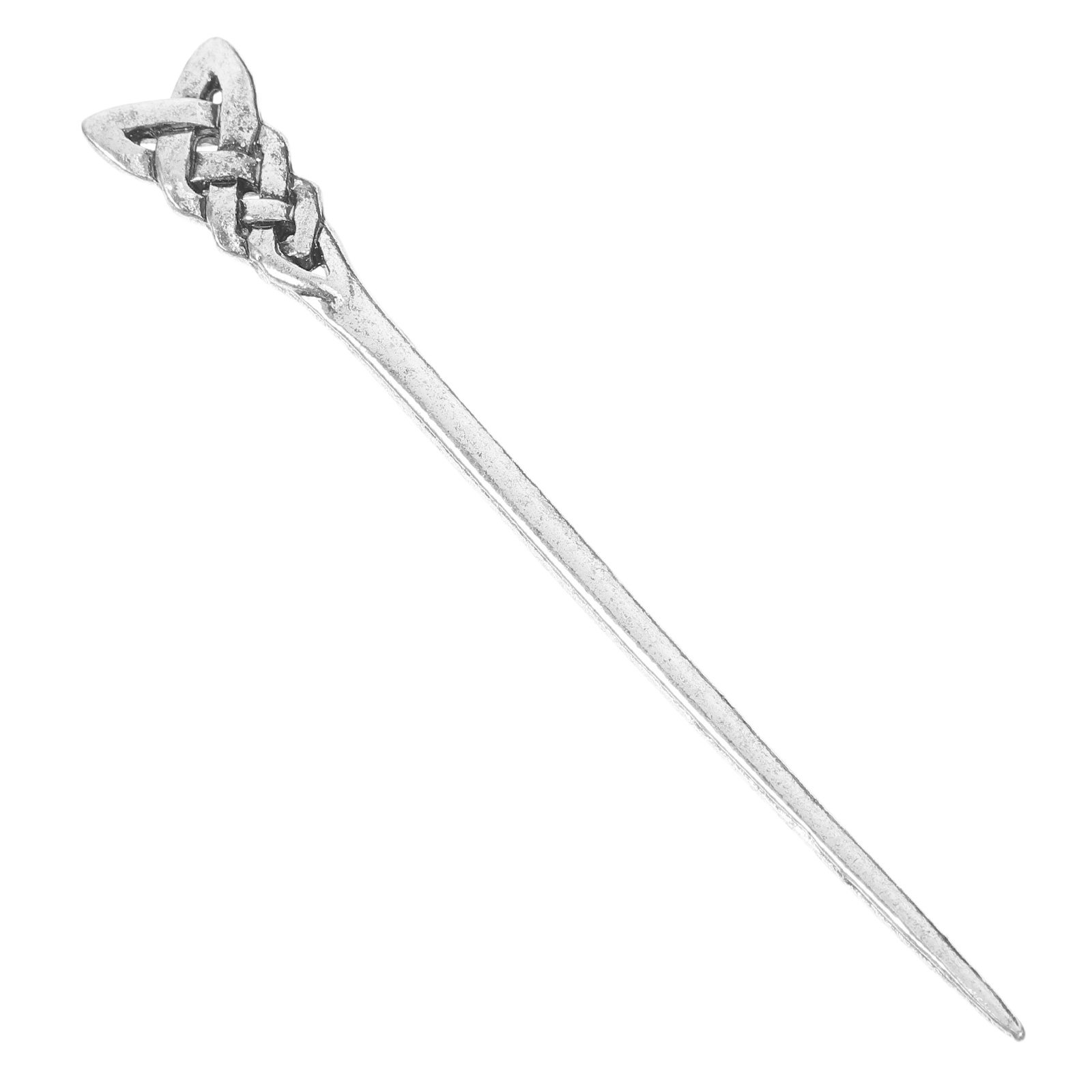 HONMEET Plated Silver Metal Hair Stick Viking Hairpin with Distinctive Pattern Durable Hair Accessory