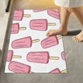 thumbnail image 2 of Yayeee Bath Rug for Bathroom Floor Non Slip Contour Fluffy Soft Absorbent Mat, 20"x24", Pink Ice Cream, 2 of 7