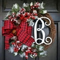 thumbnail image 2 of Christmas Wreath For Front Door Decoration Wreath Red Bow Berry Winter Wreath Hanging Artificial Christmas Garland for Home Wedding Party Outdoor Indoor Decoration, 2 of 7