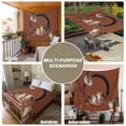 thumbnail image 6 of Brown Red Cute Cat Tapestry for Bedroom Wall Hanging Tapestry, Modern Art Ceiling Backdrop Tapestries Poster Blanket Wall Decor for Teens Room Living Room Dorm 55" x 73", 6 of 8