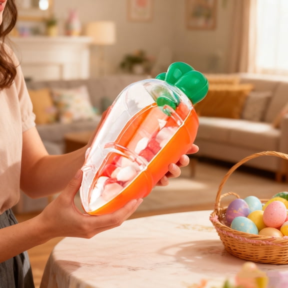 Gqtwoy Carrot-shaped Candy Box, Easter Party Decoration Box, Gift Box for Holiday Treats, Ideal for Chocolate and Festive Items, Perfect for Home Gatherings and Parties, Versatile Holiday Storage