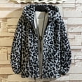 thumbnail image 3 of YUEHUA Leopard Print Faux Fur Coat Women ang Men Plus Size Zipper Fuzzy Jacket Cheetah Print Fleece Winter Jackets Partywear, 3 of 7