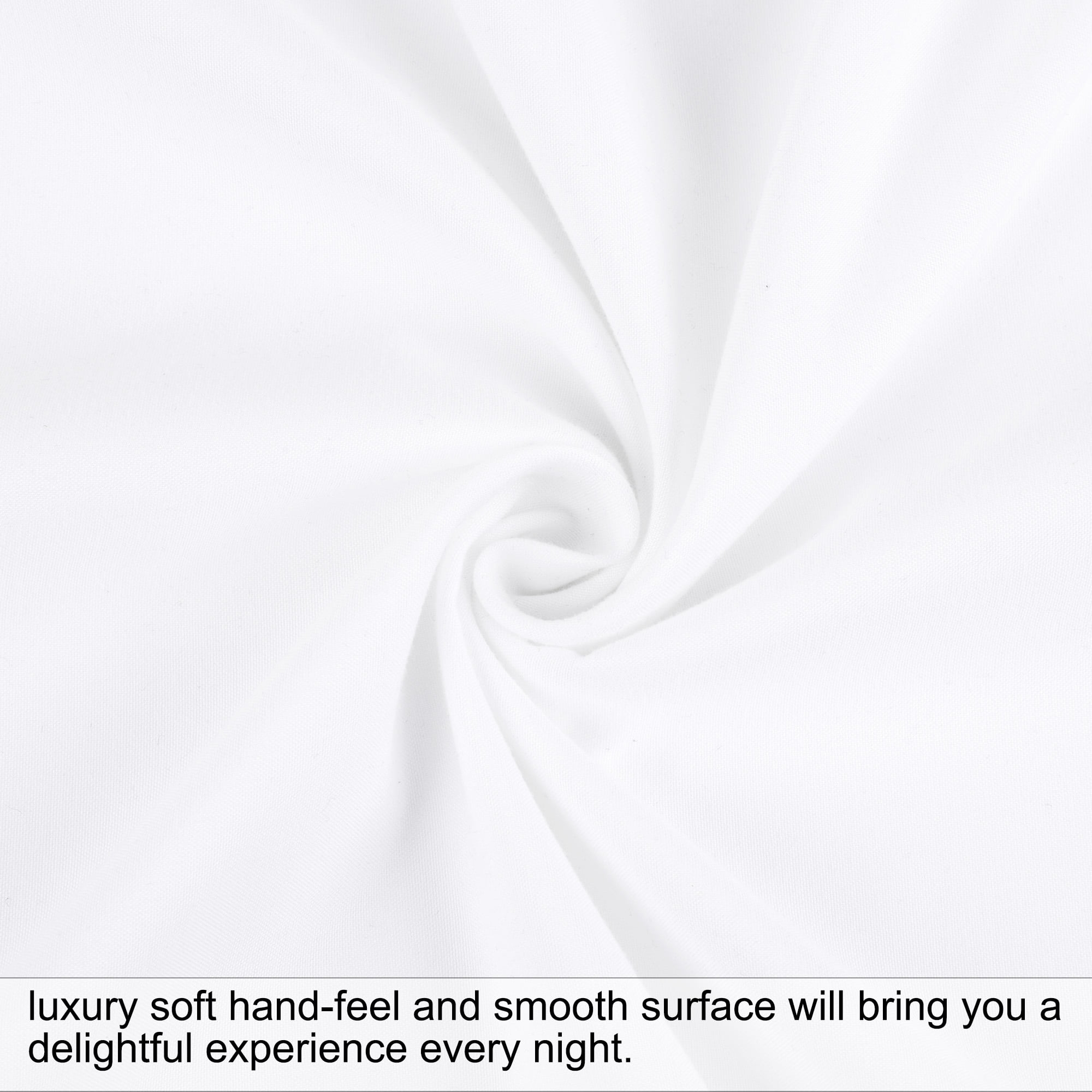 Unique Bargains Brushed Zipper Closure Body Microfiber Pillowcases White 20"x54"
