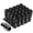 Black, variant on J2 Engineering LN-T7-025-15-BK J2 Engineering 7075 -T6 Forged Aluminum M12 x 1.5 20 Pcs 70mm Open End Lug Nut Set w/ Adapter Black