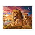 thumbnail image 1 of Dalazy Lion Family 5D Rhinestone DIY Painting Cross-stitch Wall Decor Embroidery Picture Needlework Stitchwork Drawing, 1 of 8