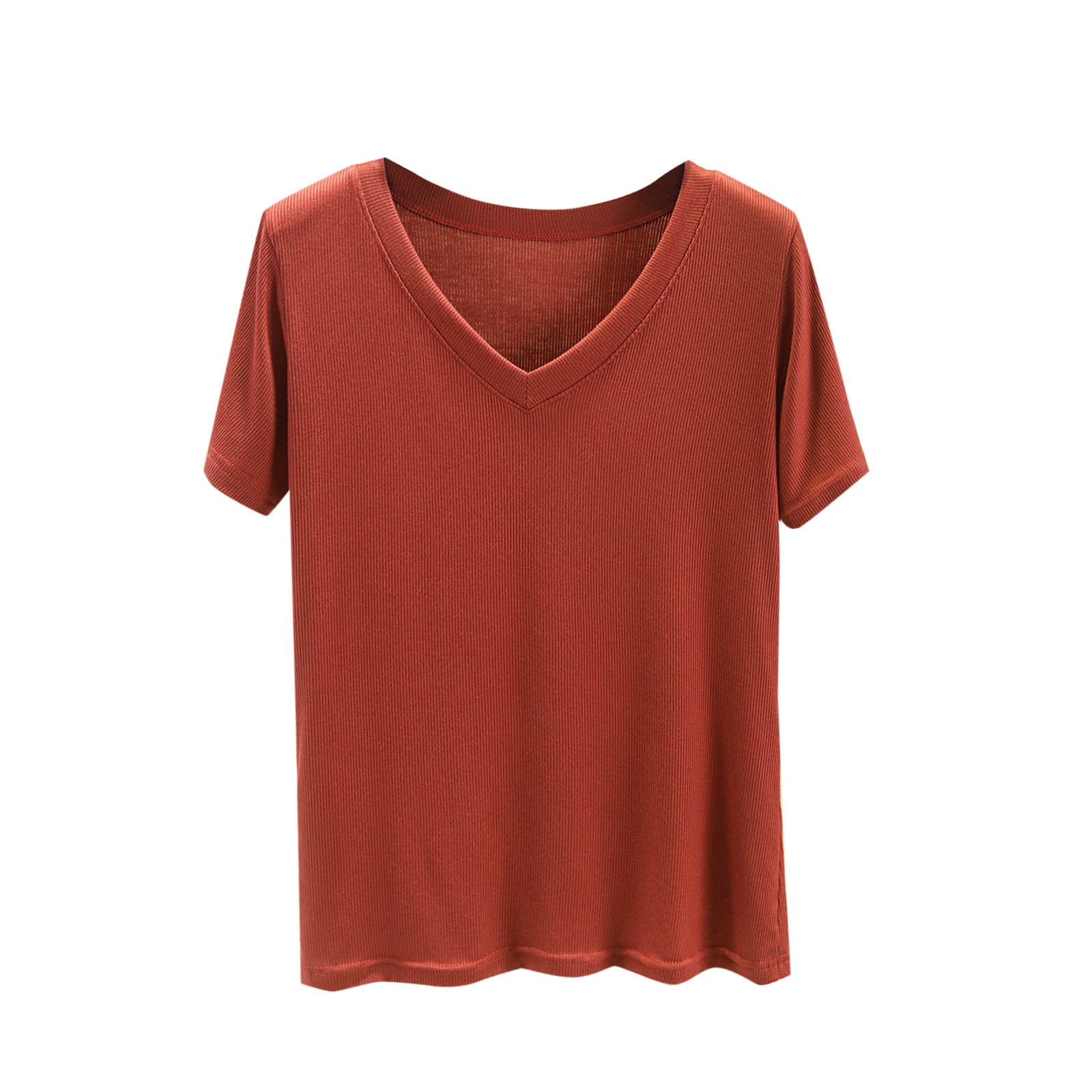 2 Pack ylioge Cotton T Shirts for Women Short Sleeve V Neck Tees Tops Womens Casual Solid Color Pullover Stretchy Basic Going-Out Loungewear Tshirts Shirt