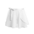 thumbnail image 1 of YEAHDOR Kids Girls Chiffon Ballet Tutu Dance Skirt Figure Ice Skating Gymnastics Wrap Scarf Skirt White 4-6, 1 of 6
