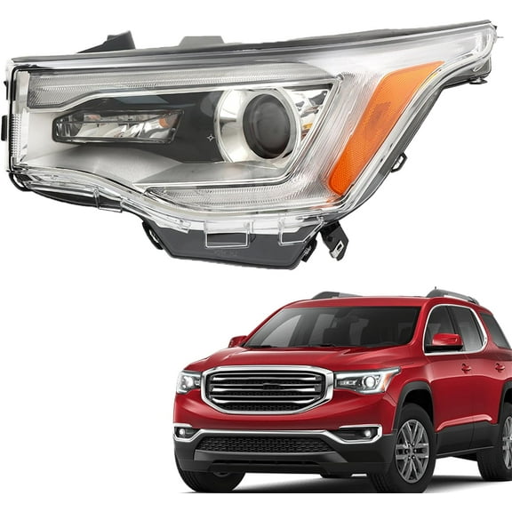 Genrics 1Pc Headlight Assembly Left Side Replacement for 2017 2018 2019 Acadia LH Headlamp 84273675 GM2502517