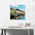 thumbnail image 2 of ARTCANVAS Copenhagen Denmark Nyhavn District Square Canvas Art Print - Size: 18" x 18" (1.50" Deep), 2 of 9