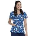 thumbnail image 3 of Dickies EDS Women Scrubs Top, V-Neck, Plus Size, DK721, 2XL, Starry Eyed Love, 3 of 7