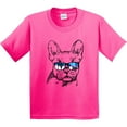 thumbnail image 3 of Inktastic French Bulldog Portrait with Sunglasses Youth T-Shirt, 3 of 5