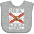 thumbnail image 3 of Inktastic Established March 3, 1845 Florida Flag Boys or Girls Baby Bib, 3 of 4