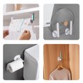 thumbnail image 2 of Porte-Serviettes Mural en Plastique en Forme de L 5 1 4 3 Support Auto-Adhésif Imperméable pour Rouleau de Papier, Vert, 2 of 9