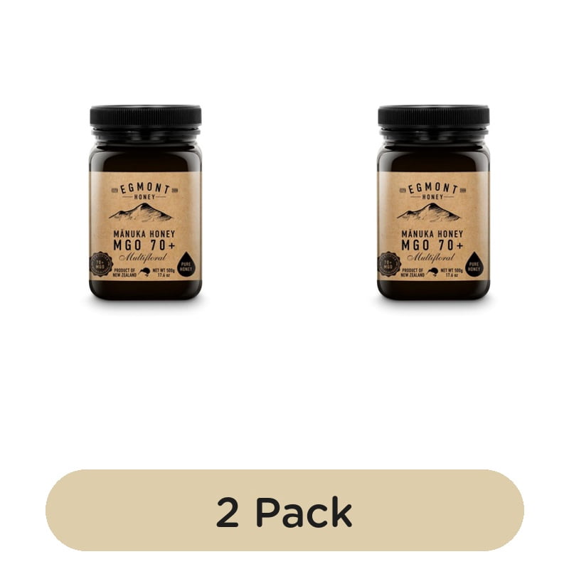 Egmont Honey 70 MGO Manuka Honey 500g, British Import (Pack of 2)