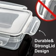 thumbnail image 4 of 24 Pack Food Storage Containers with Lids,1.2oz-33.8oz Meal Prep Container,Plastic Leak-Proof BPA Free Lunch Containers,Leftovers Fruit Container for Refrigerator,Microwave and Dishwasher Safe, 4 of 8