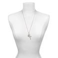 thumbnail image 3 of Delight Jewelry Black Nickeltone Clear Crystal Lucky Star Be Strong and Courageous Engraved Cross Zoey Necklace, 28", 3 of 4