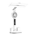 thumbnail image 2 of Coollooc Desk Lamp LED Desk Lamps with Fans,USB Charging Port,Foldable Table Lamp with Clock,Date, Fan,Pen Holder,Temperature,Step-Less Dimming,Eye Caring Reading Light for Study Home Office, 2 of 6