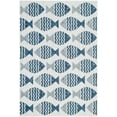 thumbnail image 2 of Unique Loom Outdoor Coastal Collection Area Rug - Pesci (4' 1" x 6' 1" Rectangle Navy Blue/Ivory), 2 of 6