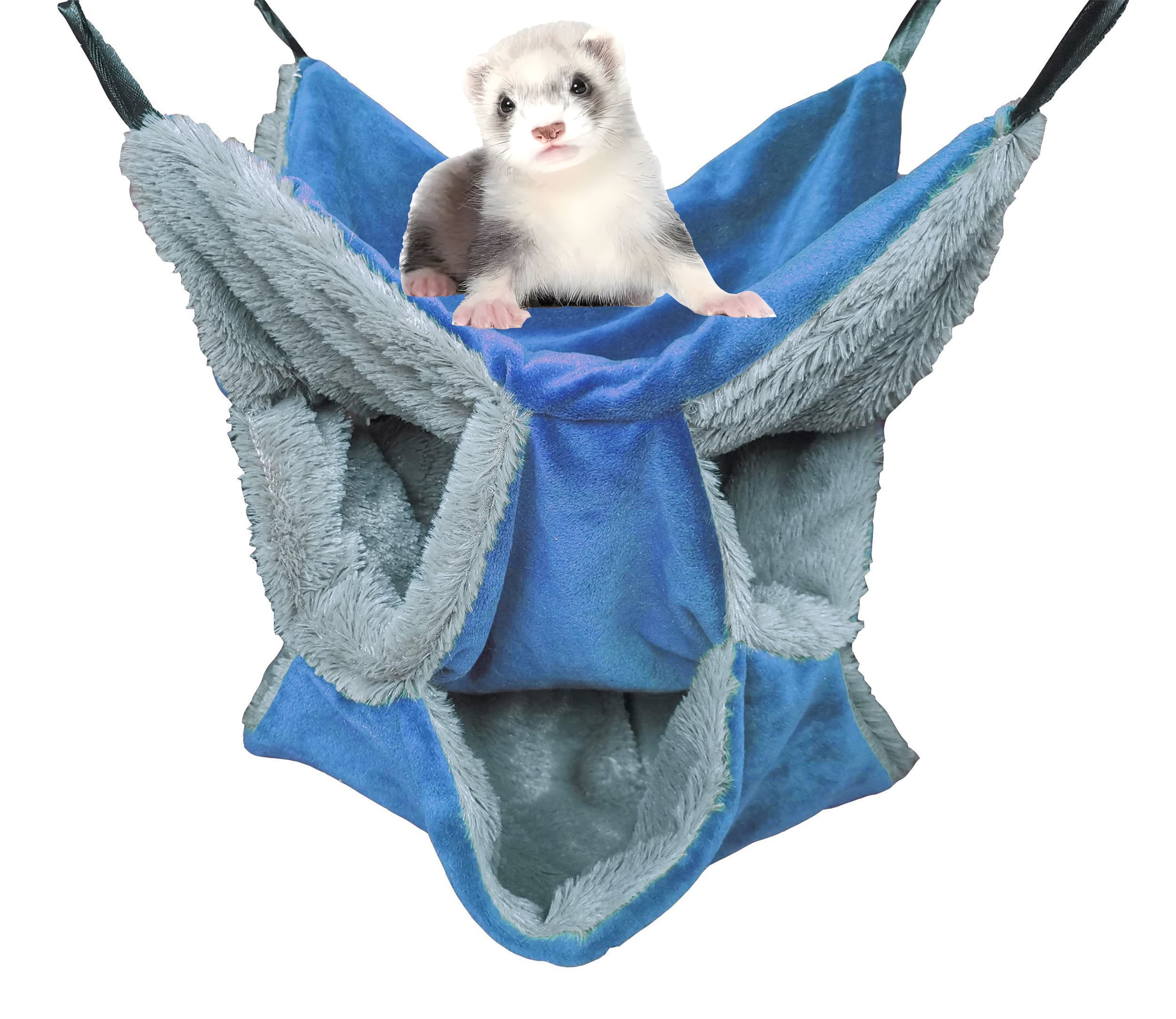 Small Animals Warm Plush Triple Bunkbed Hammock Cage Hanging Hammocks