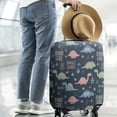 thumbnail image 2 of Dark Blue Themed Dinosaurs Pattern Luggage Cover Fashion Suitcase Cover Baggage Covers Fit 25-28 Inch Luggage (Go Travel), 2 of 5