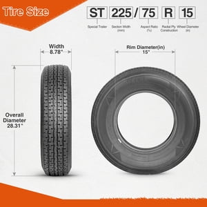 HALBERD Premium Trailer Tires ST225/75R15 10PR Load Range E Heavy Duty 225 75 15 Radial Trailer Tires，Set 4 Sansujyuku sansujyuku.com