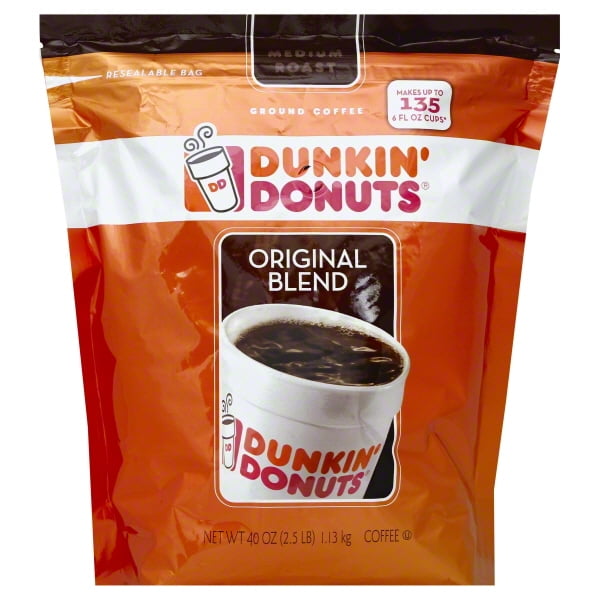 Dunkin' Donuts Original Blend Medium Roast Ground Coffee 100 Premium