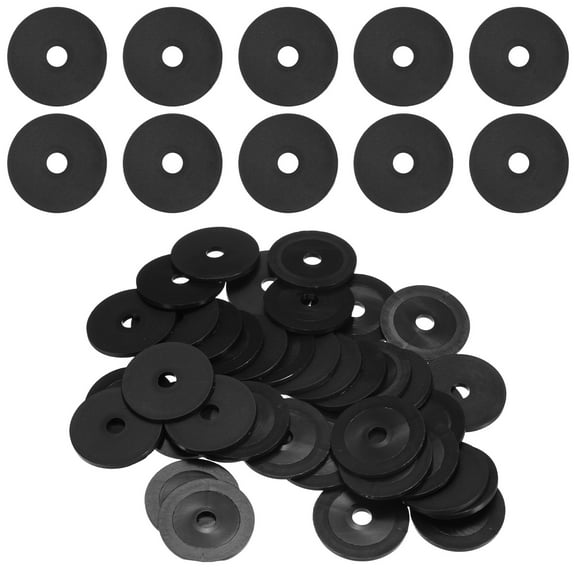 Uxcell 40-Pack M6 Nylon Flat Washers 6mm ID 30mm OD 2mm Thick Plain Washer Fastener Sealing Spacer Gasket Ring Black