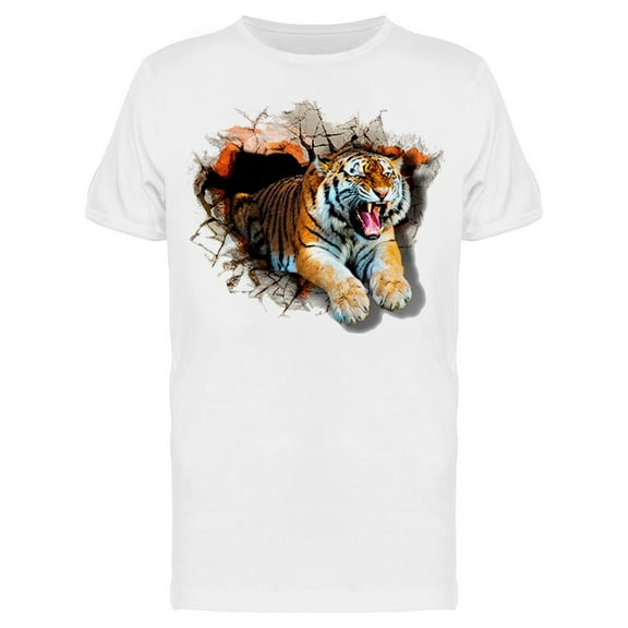 Tiger Sticker Design T-Shirt Men -Image by Shutterstock, Male XX-Large