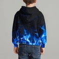 thumbnail image 3 of WOYY Toddler Boys Hoodie Fire Print Hooded Sweatshirt Casual Active Hoodies, Sizes 4-5T, 3 of 5