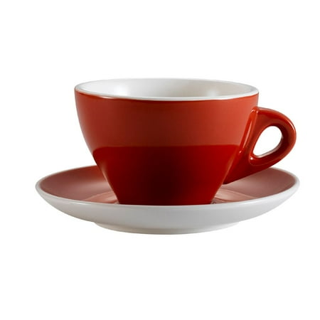

Cup & Saucer Set Red 11 Oz. [Cup I Saucer] 4 1/2 I 6 1/2 Porcelain Red 6 packs