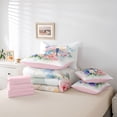 thumbnail image 6 of jejeloiu Rainbow Plant Flowers 7 Pieces Bedding Comforter Set,Kawaii Cute Dragonfly Full Bedding Set For Men Women Reversible, 6 of 8