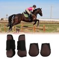 thumbnail image 4 of Botas Para Tendones De Caballo, Botas Para Patas De Caballo, Cómodas, Resistentes A Los Golpes, Neopreno De PU Ajustable Para Montar Para Competir Y Saltar, 4 of 7