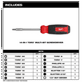 thumbnail image 2 of Milwaukee Tool 14-in-1 TORX Multi-Bit Screwdriver, 2 of 10