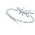 thumbnail image 4 of Modern Olive Branch Leaf Ring .925 Sterling Silver Band Jewelry Female Male Unisex Size 3, 4 of 4