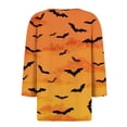 thumbnail image 4 of NMMUED T-Shirt Tunique d'Halloween Hauts d'Halloween Col Rond Hauts de Sortie pour Femmes T-Shirts Mignons T-Shirts d'Halloween Amusants T-Shirts d'Halloween Mignons pour Femmes Vert 2 TTG, 4 of 5