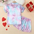 thumbnail image 5 of Rutayy Children Girls Short Sleeve Prints Tops T Shorts Casual Outfits Bohemian Style, Blue, 1-2 Years, 5 of 8
