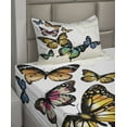 thumbnail image 2 of Ambesonne Colorful Fitted & Top Sheet Set with Sham, Monarch Shades Ombre, Multicolor, 2 of 4