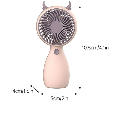 

Yrtoes Holiday Ornaments Small Electric Fan Handheld Portable Rechargeable Mini Student Handheld Dormitory Class