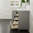 thumbnail image 4 of Eviva Loon 30"W x 22"D Gray Bathroom Vanity with White Carrara Quartz Vanity Top and Rectangular Undermount Sink, 4 of 8
