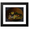 thumbnail image 2 of Severin Roesen 24x20 Black Modern Framed Museum Art Print Titled - Still Life Fruit and Wine Glass (1865-70), 2 of 5