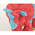 thumbnail image 2 of goDog Dinos Frills Squeaky Plush Dog Toy, Chew Guard Technology - Red, Large, 2 of 14