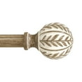 thumbnail image 1 of Barra de cortina QDWIS de imitación de madera bohemio de 168 a 305 cm, ajustable, 1 of 9